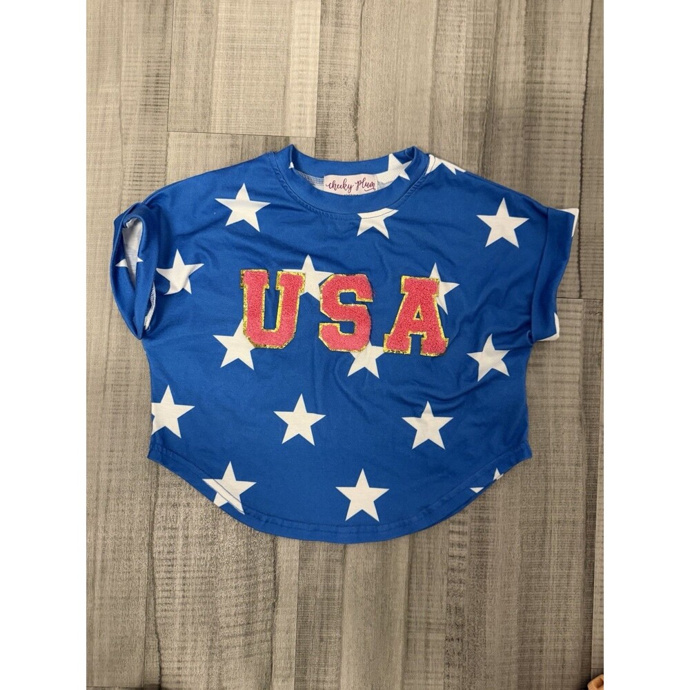 Cheeky Plum USA T Shirt Size 2-3t